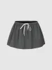 Drawstring A-Line Mini Skirts sold by Urban Revivo