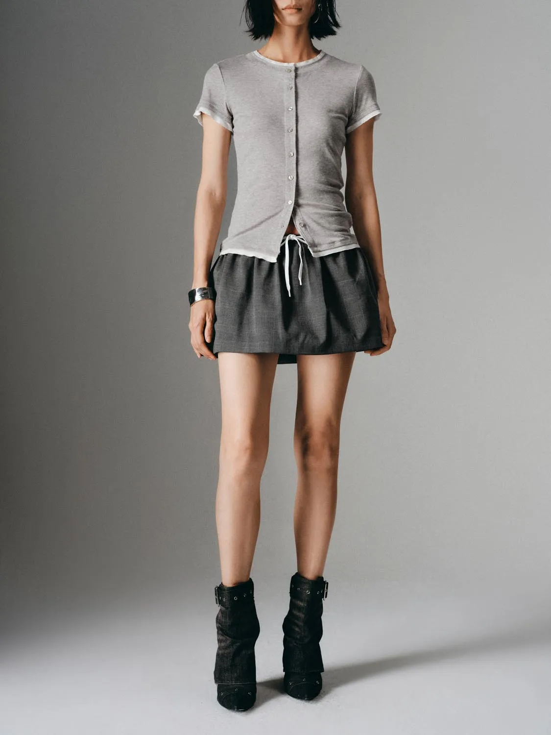 Drawstring A-Line Mini Skirts sold by Urban Revivo product image thumbnail 2