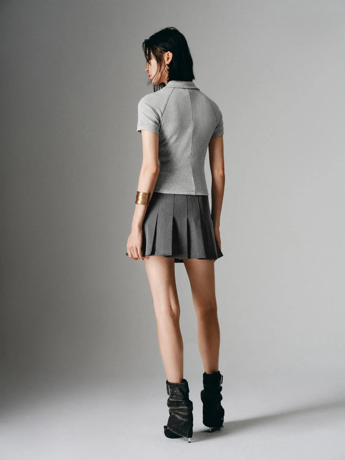 Pleated A-Line Mini Skirts sold by Urban Revivo product image thumbnail 4