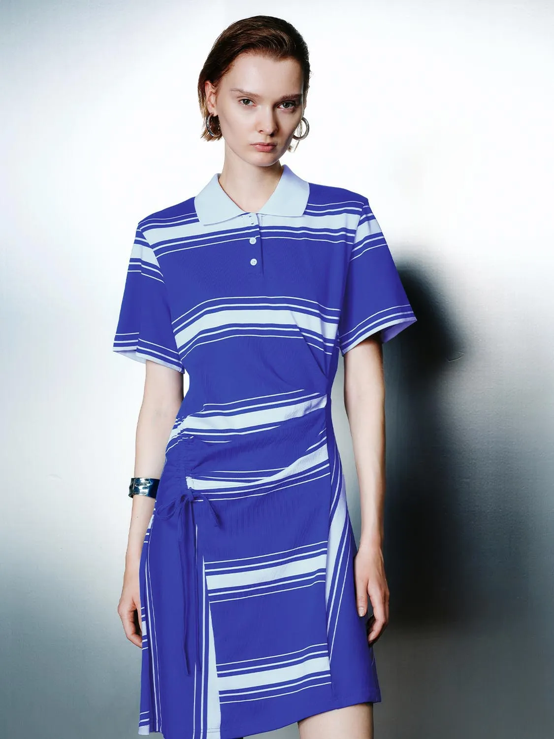 Striped Polo A-Line Dresses sold by Urban Revivo