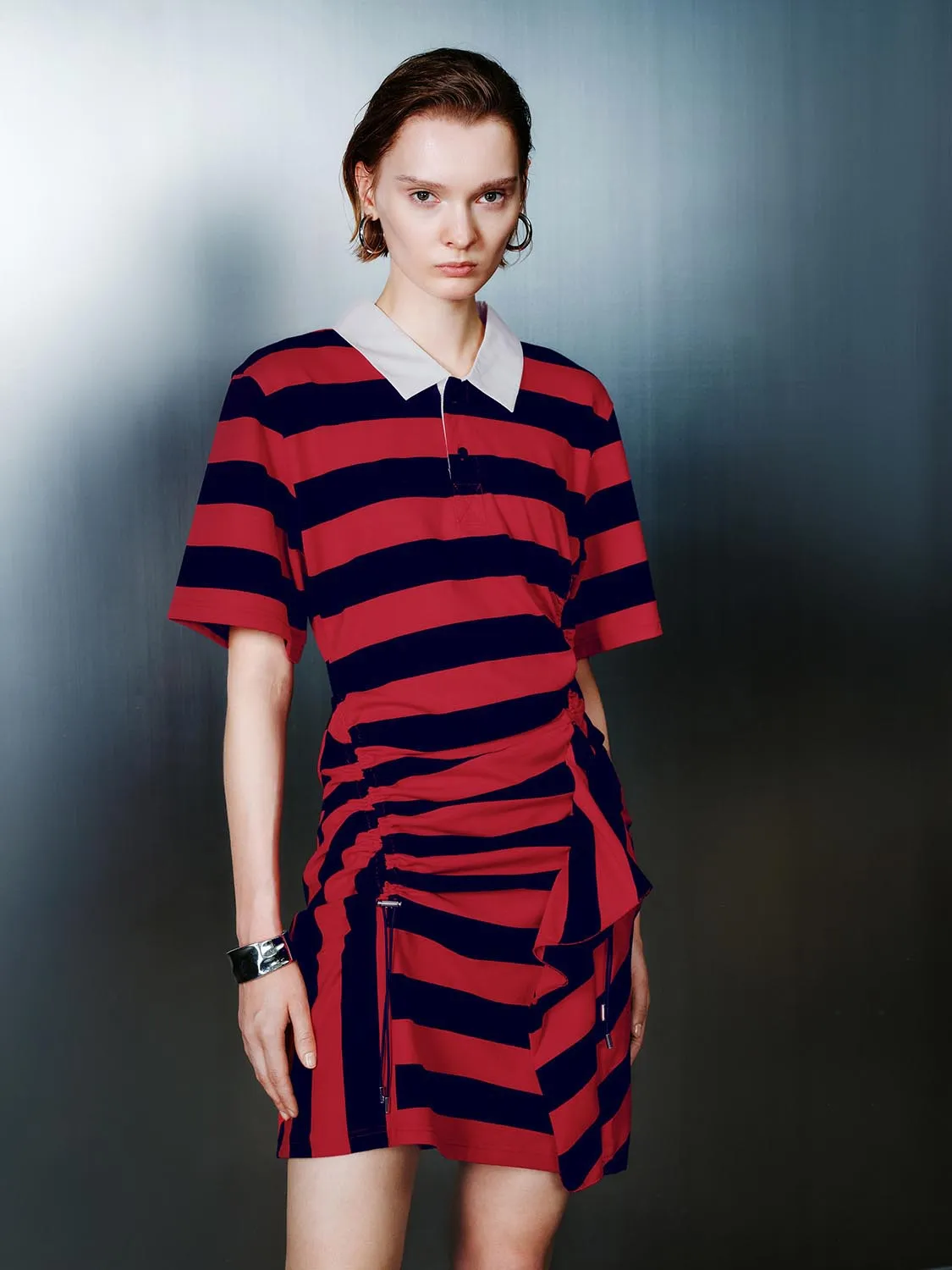 Striped Irregular Hem Straight Dresses sold by Urban Revivo