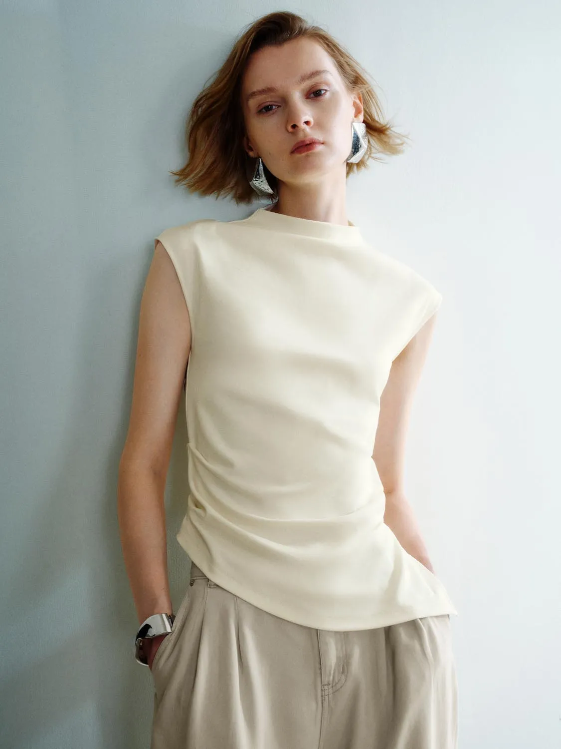 Cap Sleeve Tank Tops sold by Urban Revivo product image thumbnail 3