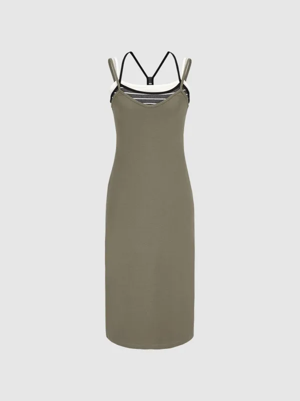 Multi Layered Camisole Skinny-Fit Dresses sold by Urban Revivo