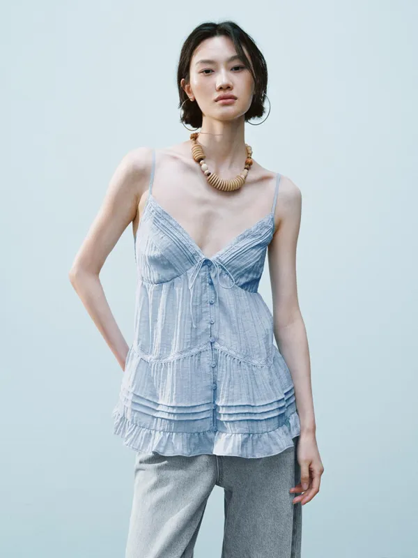 Ruffle Cami Tops sold by Urban Revivo
