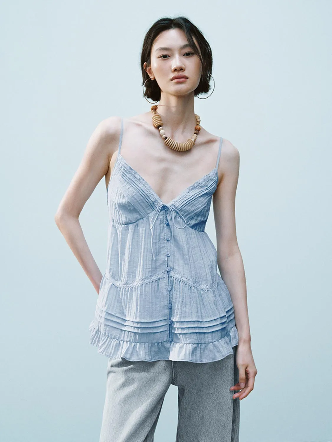 Ruffle Cami Tops sold by Urban Revivo