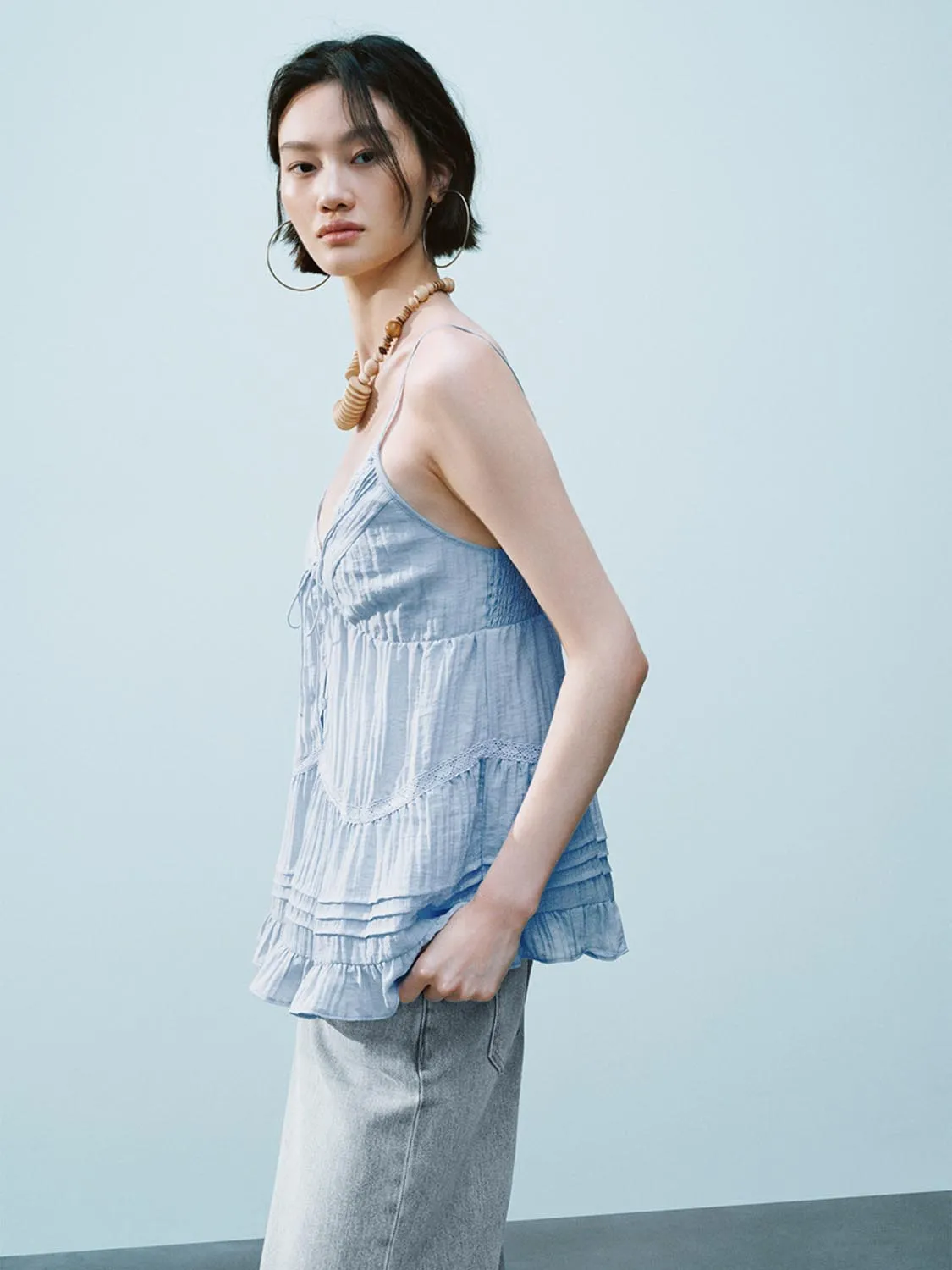 Ruffle Cami Tops sold by Urban Revivo product image thumbnail 5