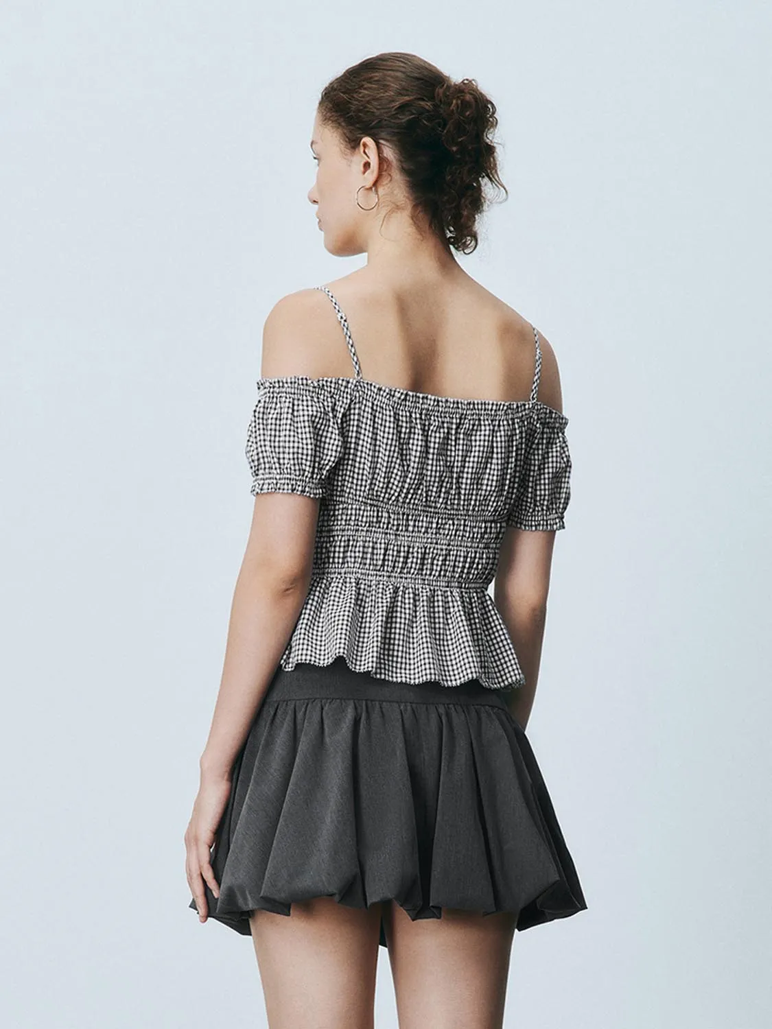 Plaid Off Shoulder Overhead Shirt sold by Urban Revivo product image thumbnail 2