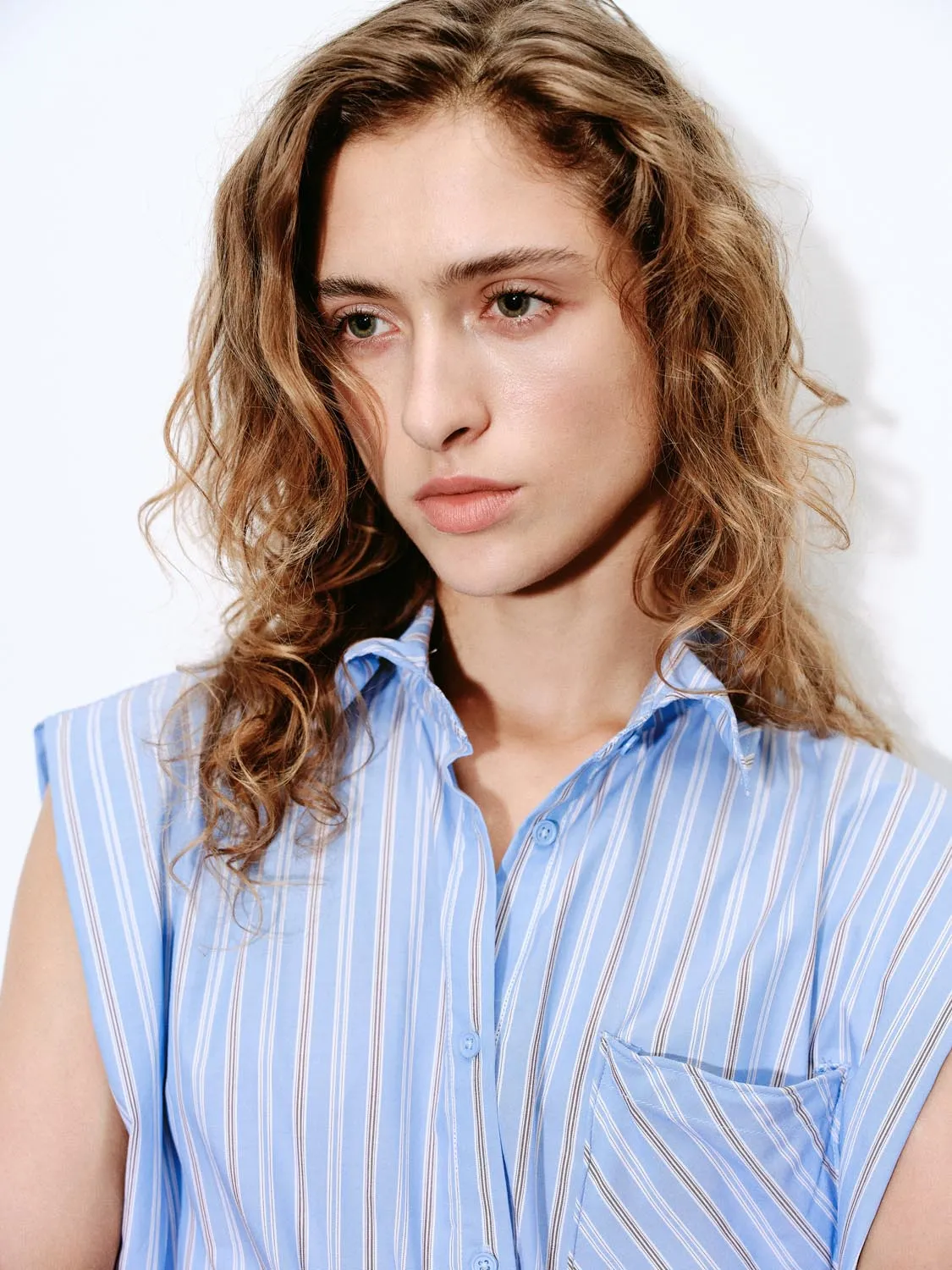 Cap Sleeve Stripe Shirts sold by Urban Revivo product image thumbnail 3