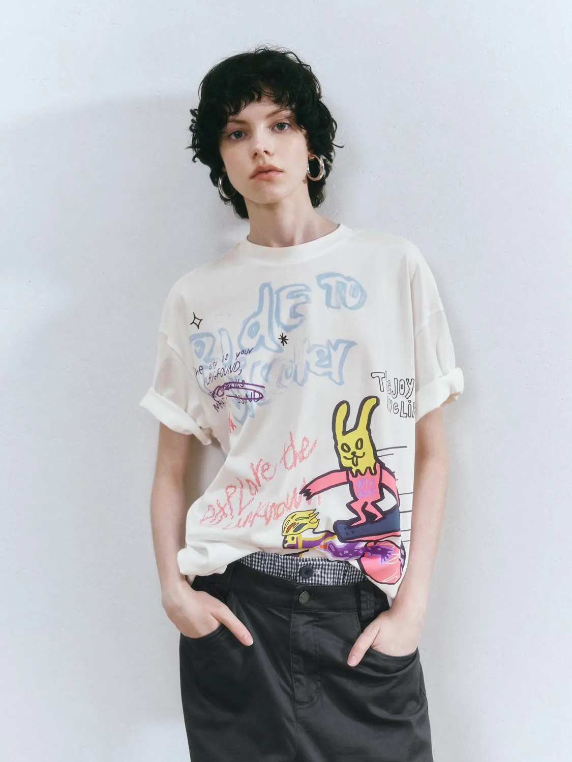 Printed Short Sleeve T-Shirts sold by Urban Revivo product image thumbnail 2