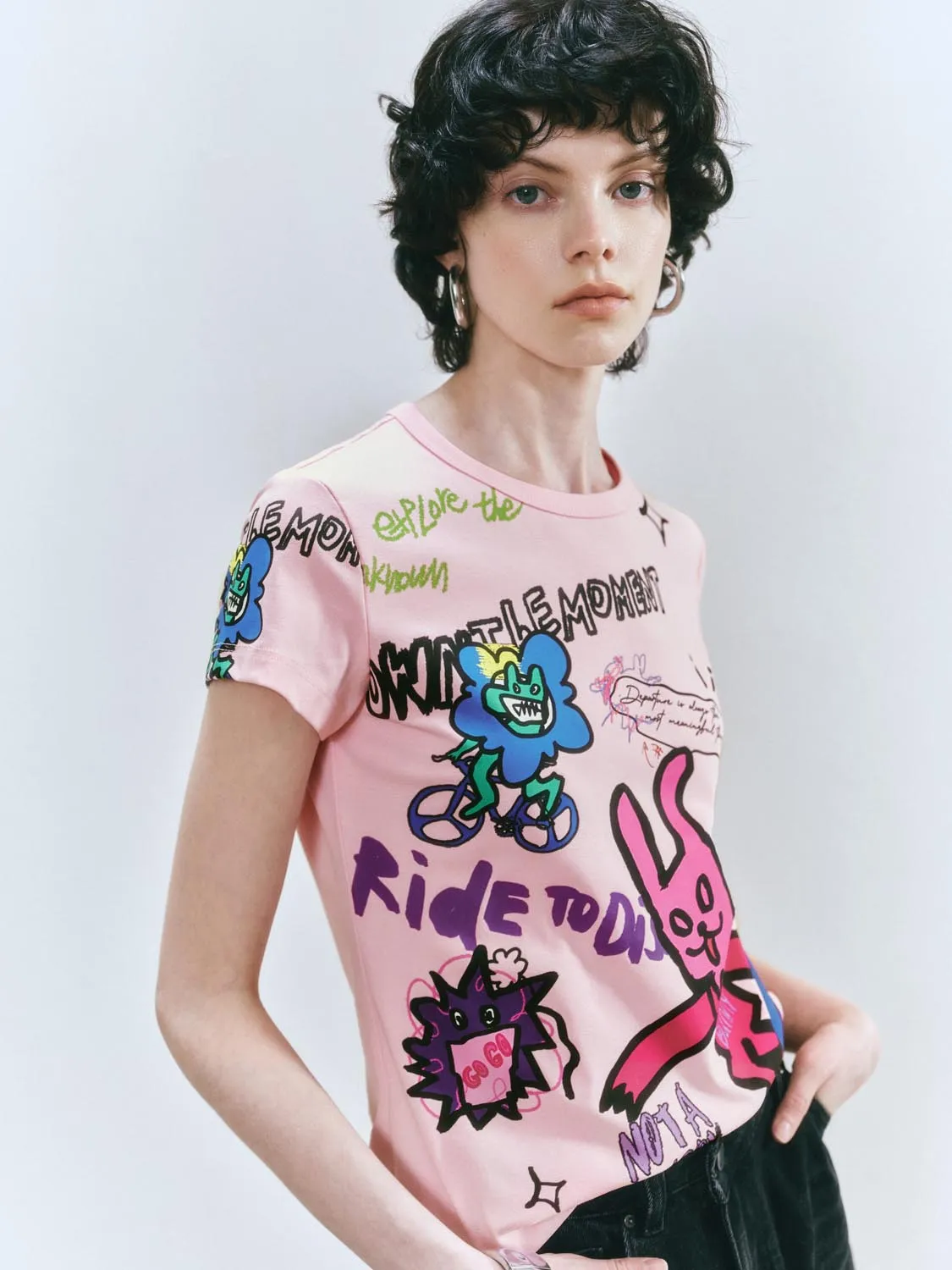 Printed Short Sleeve T-Shirts sold by Urban Revivo product image thumbnail 2