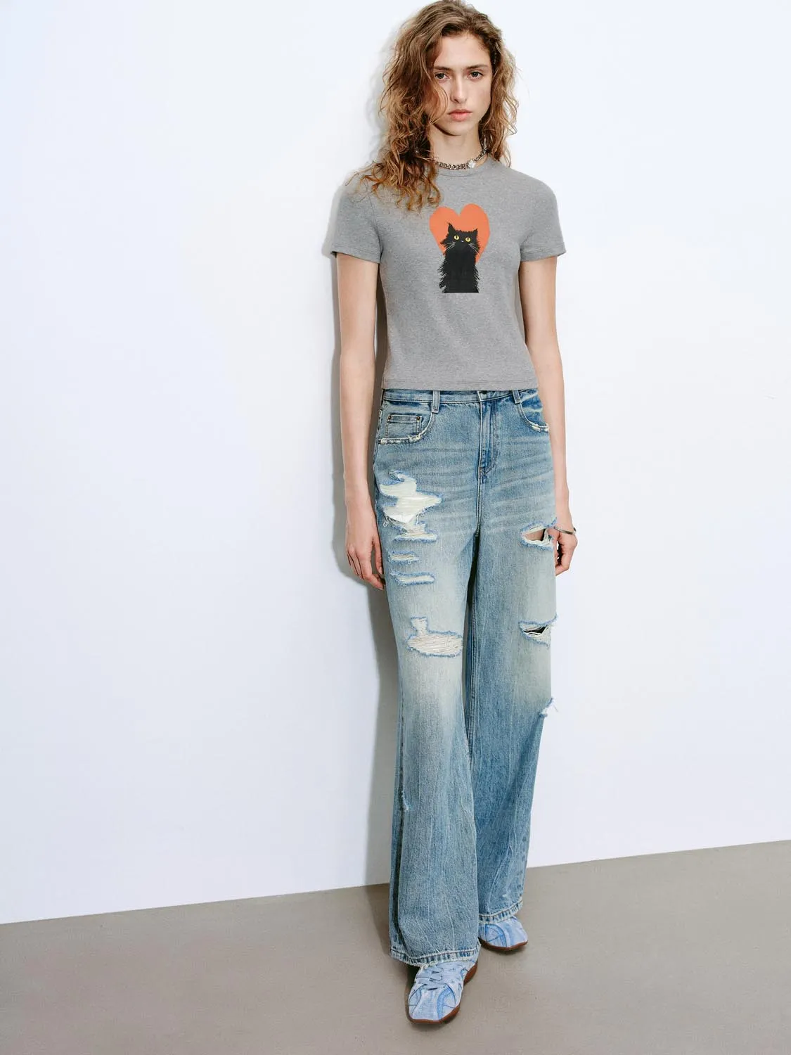 Cropped Short Sleeve T-Shirts sold by Urban Revivo product image thumbnail 5