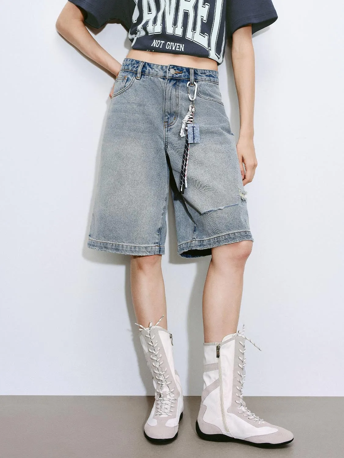 Vogue Denim Shorts sold by Urban Revivo product image thumbnail 2