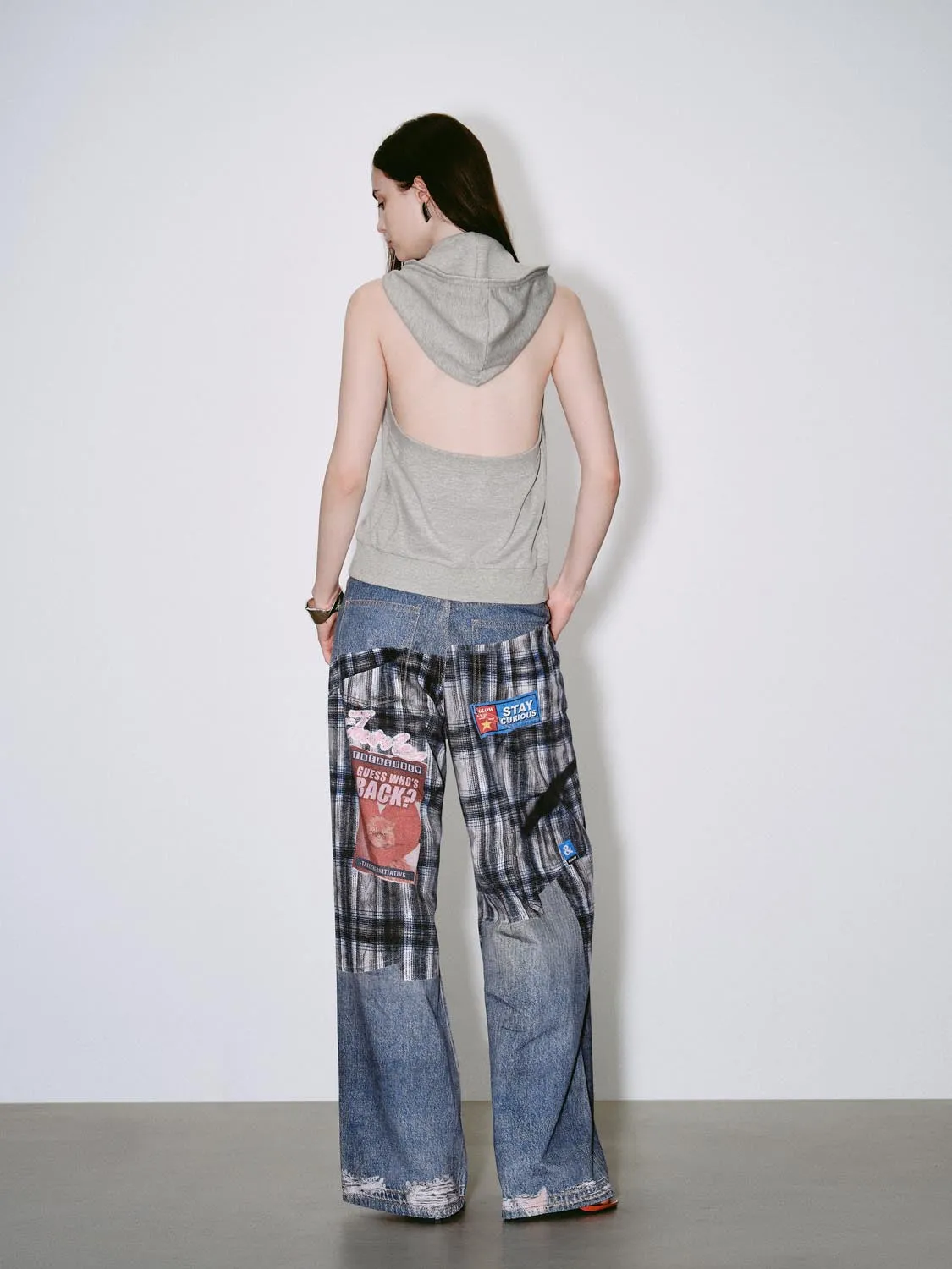 Paneled Ripped Denim Jeans sold by Urban Revivo product image thumbnail 5