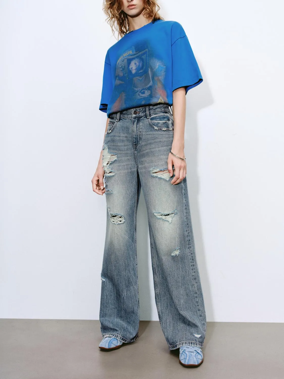 Ripped Denim Jeans sold by Urban Revivo product image thumbnail 3