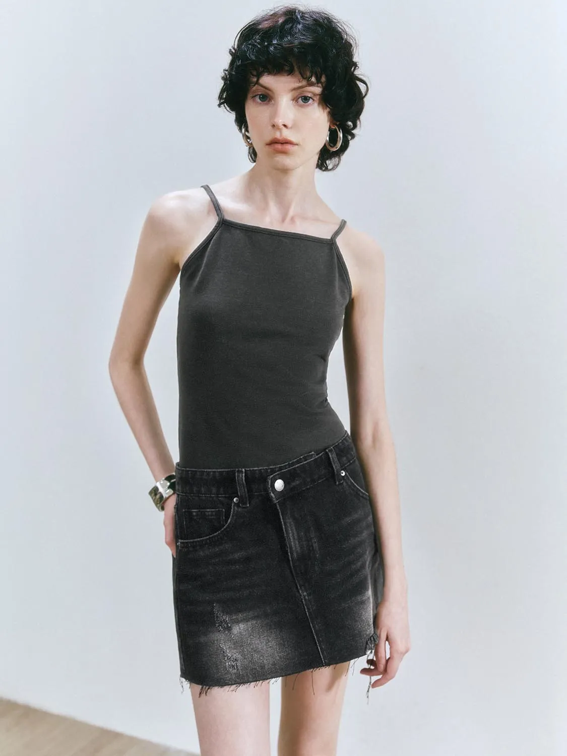 Camisole Denim Mini Dresses sold by Urban Revivo