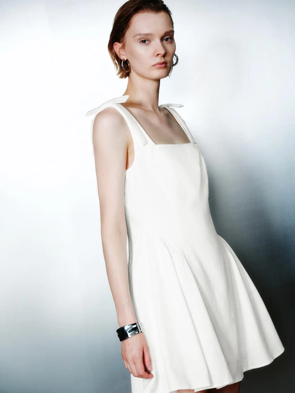 Denim Flared Mini Dresses sold by Urban Revivo product image thumbnail 2