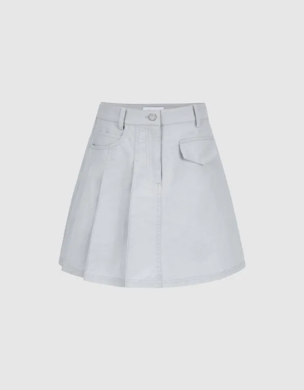 Pleated Mini A-Line Skirt sold by Urban Revivo