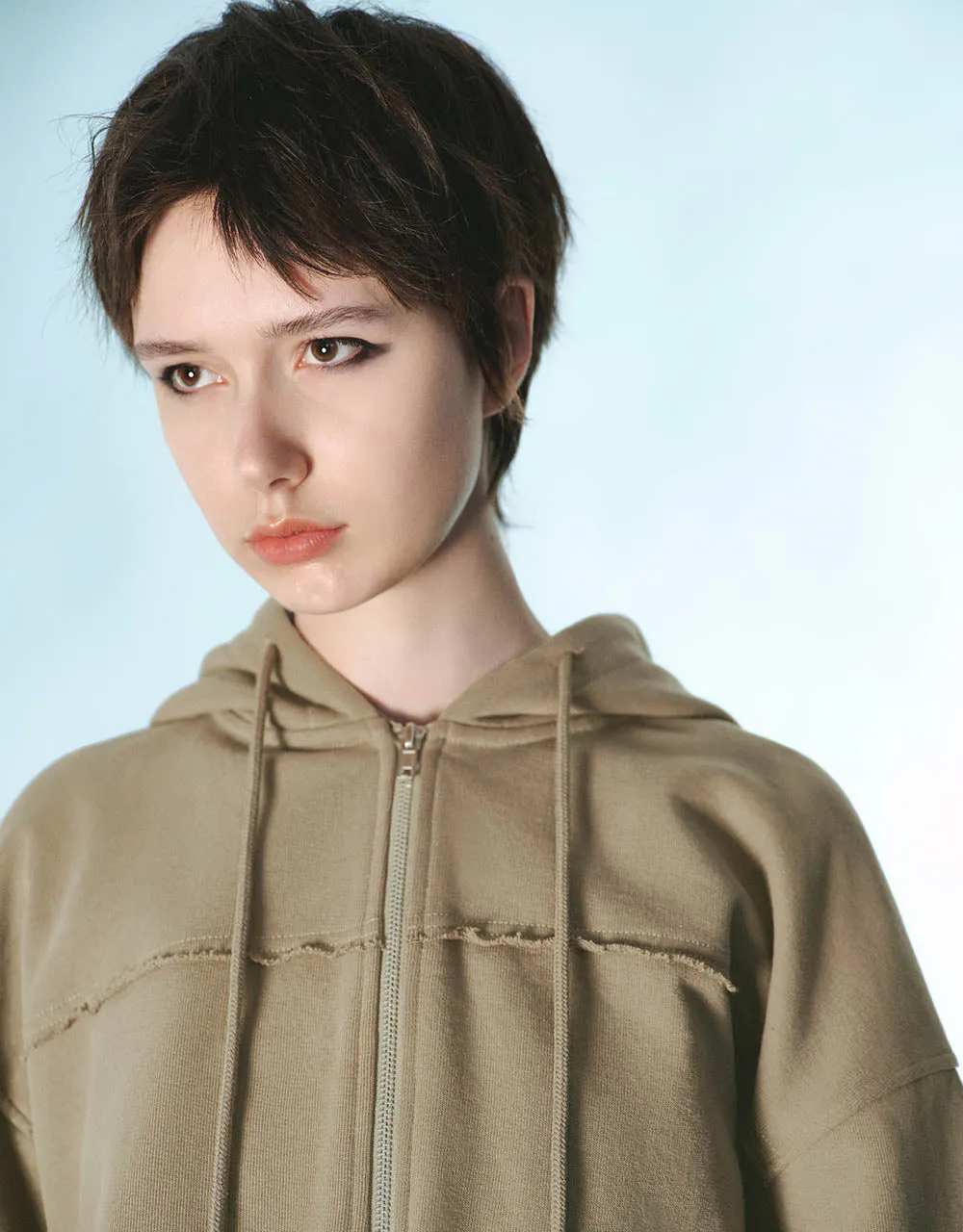 Zipper Front Hooded Jacket sold by Urban Revivo product image thumbnail 4