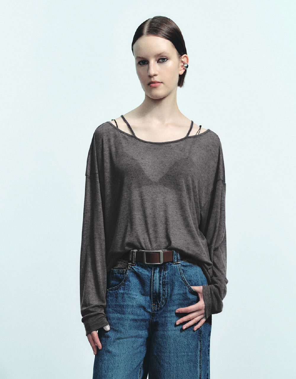 Off-Shoulder Loose T-Shirt sold by Urban Revivo