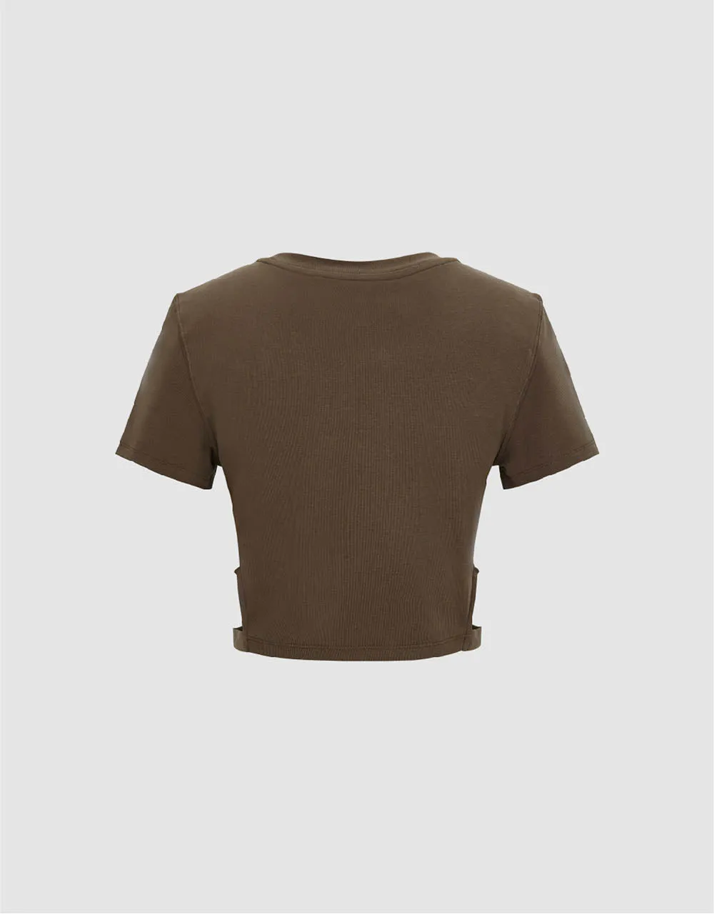 Letter Printed Crew Neck Skinny T-Shirt sold by Urban Revivo product image thumbnail 5