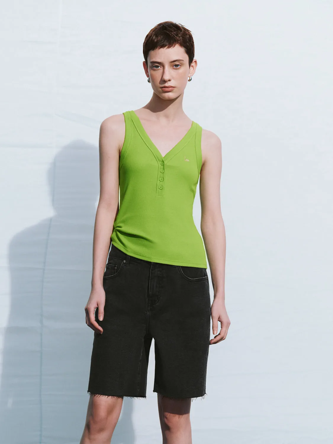 Sleeveless V-Neck Regular T-Shirts sold by Urban Revivo