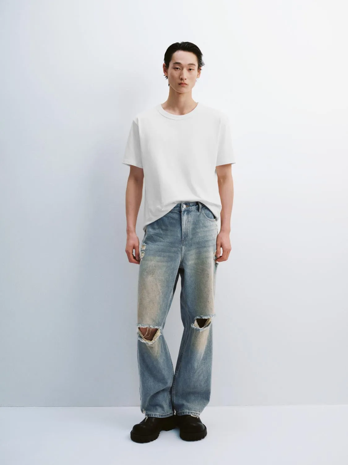 Ripped Denim Jeans sold by Urban Revivo product image thumbnail 5