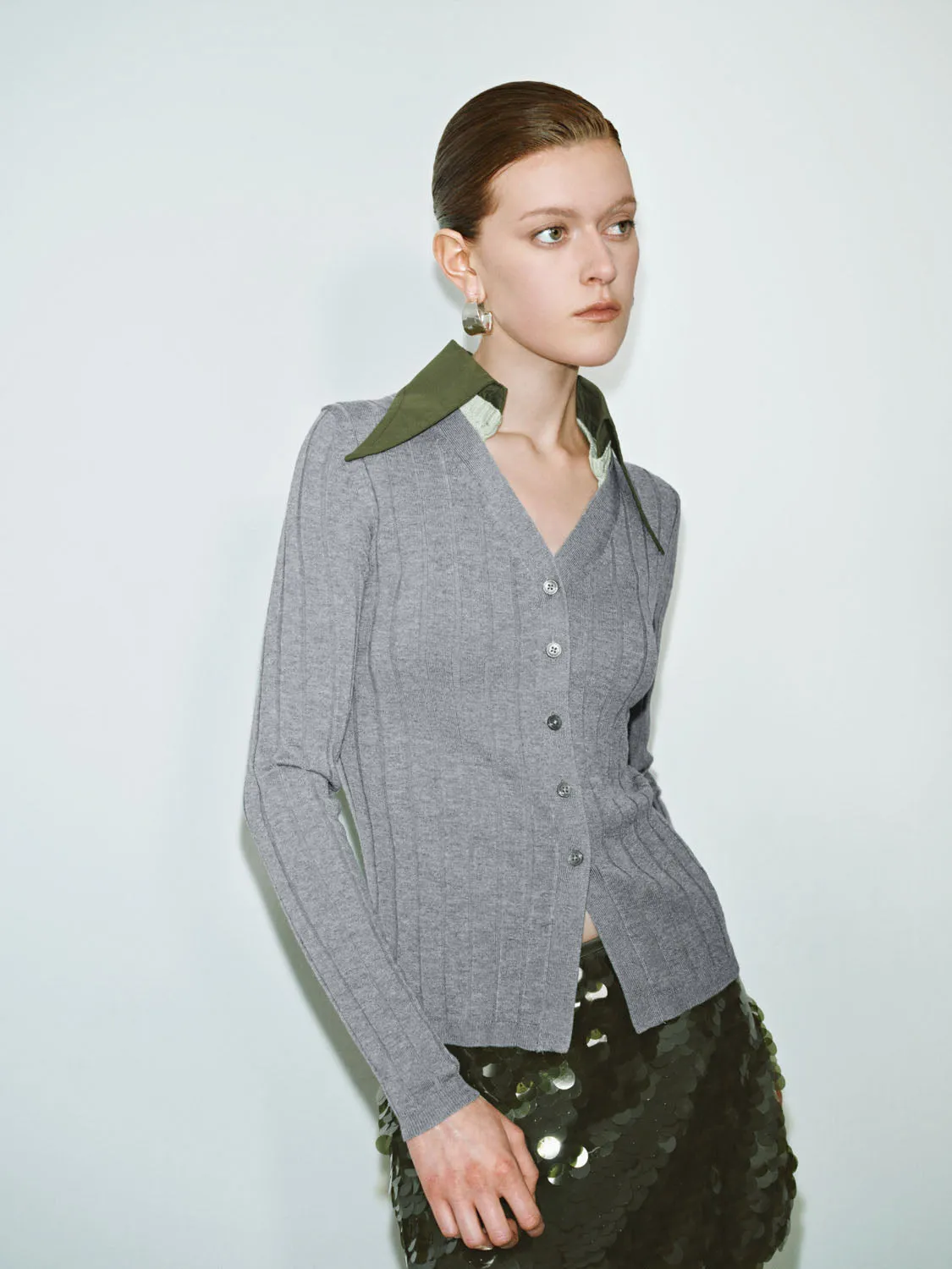 Lapel Knitted Cardigans sold by Urban Revivo product image thumbnail 2