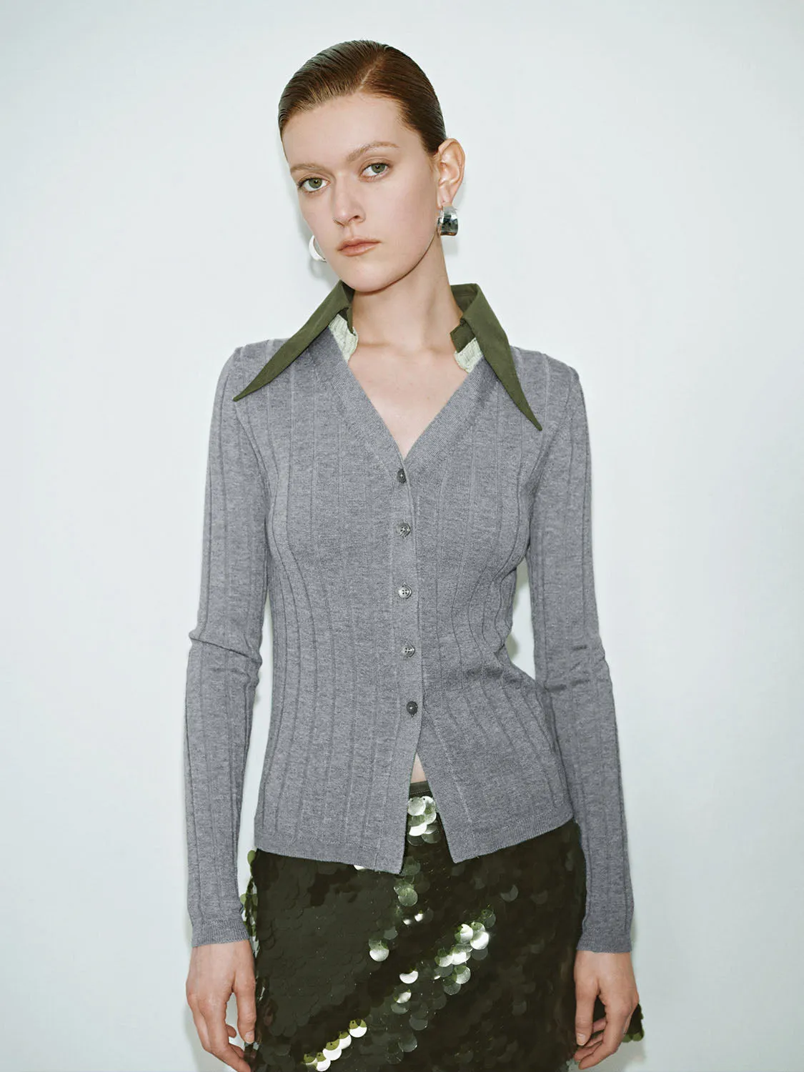 Lapel Knitted Cardigans sold by Urban Revivo