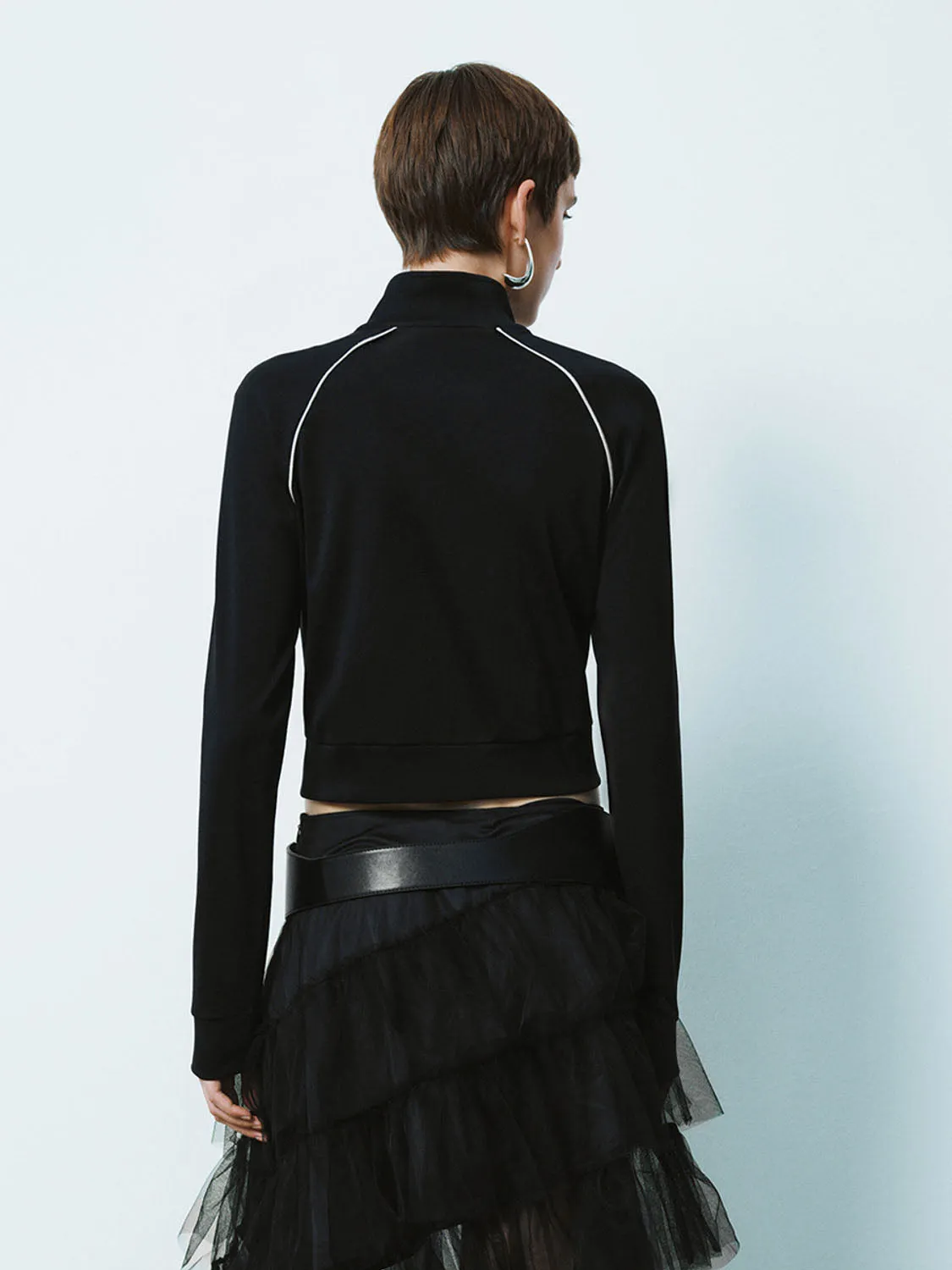 Cropped Zip Up Jackets sold by Urban Revivo product image thumbnail 2