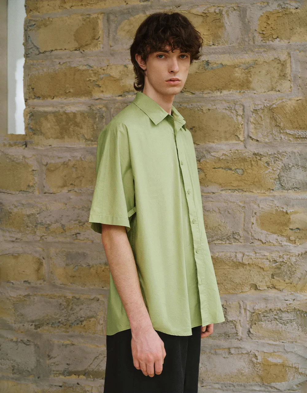 Button Up Straight Loose Shirt sold by Urban Revivo product image thumbnail 2