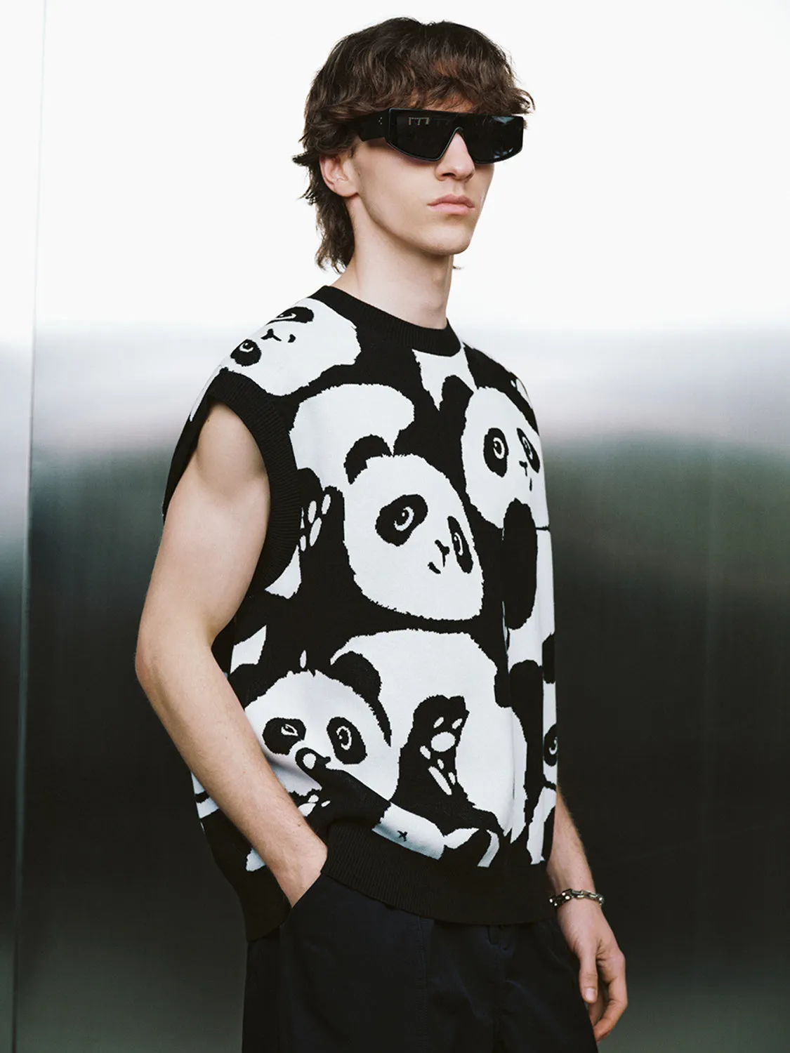 Panda Printed Knitted T-Shirts sold by Urban Revivo product image thumbnail 3
