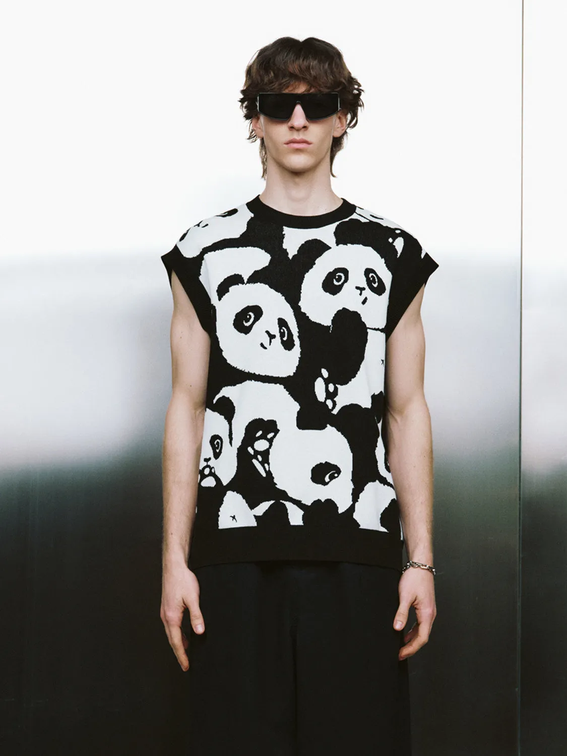 Panda Printed Knitted T-Shirts sold by Urban Revivo