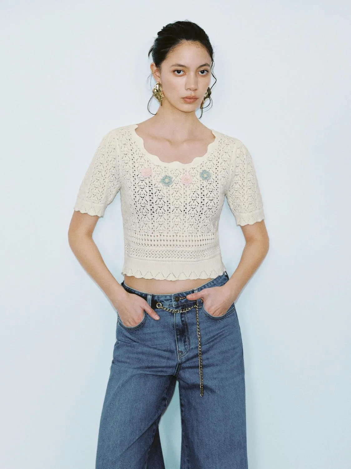 Crochet Knitted T-Shirts sold by Urban Revivo