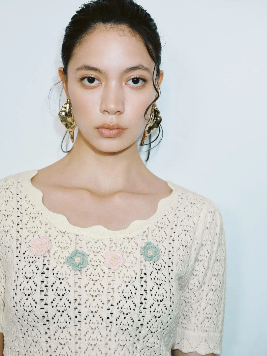 Crochet Knitted T-Shirts sold by Urban Revivo product image thumbnail 3