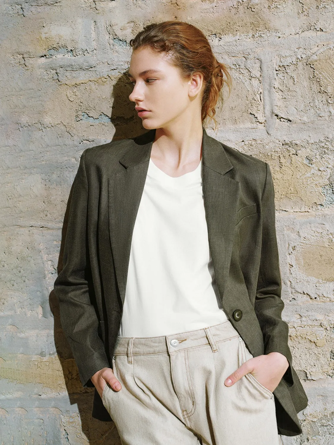 Notched Collar Blazers sold by Urban Revivo product image thumbnail 3