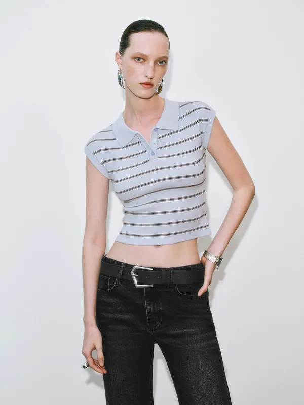 Striped Knitted T-Shirts sold by Urban Revivo