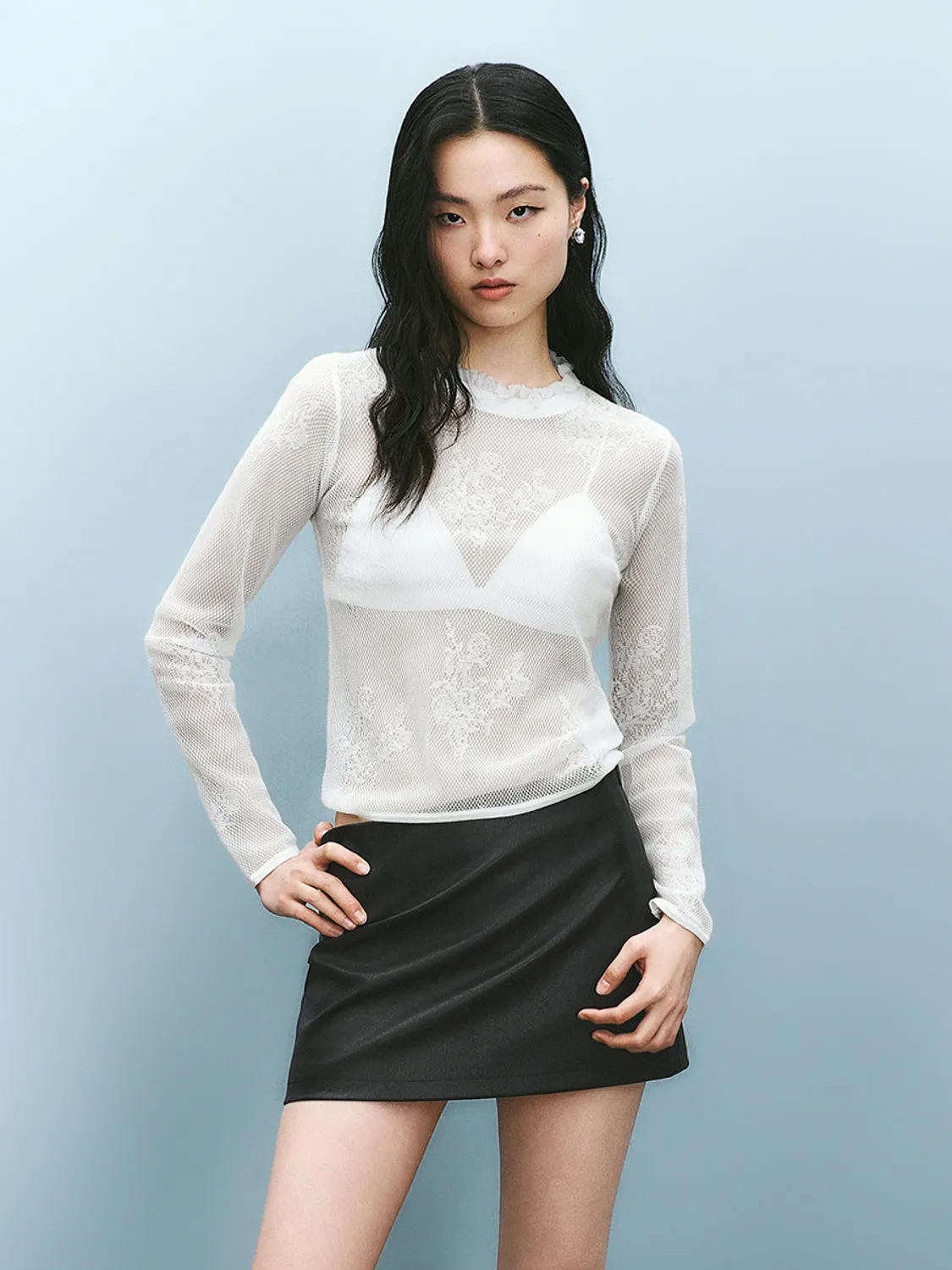 Sheer Knitted T-Shirts sold by Urban Revivo