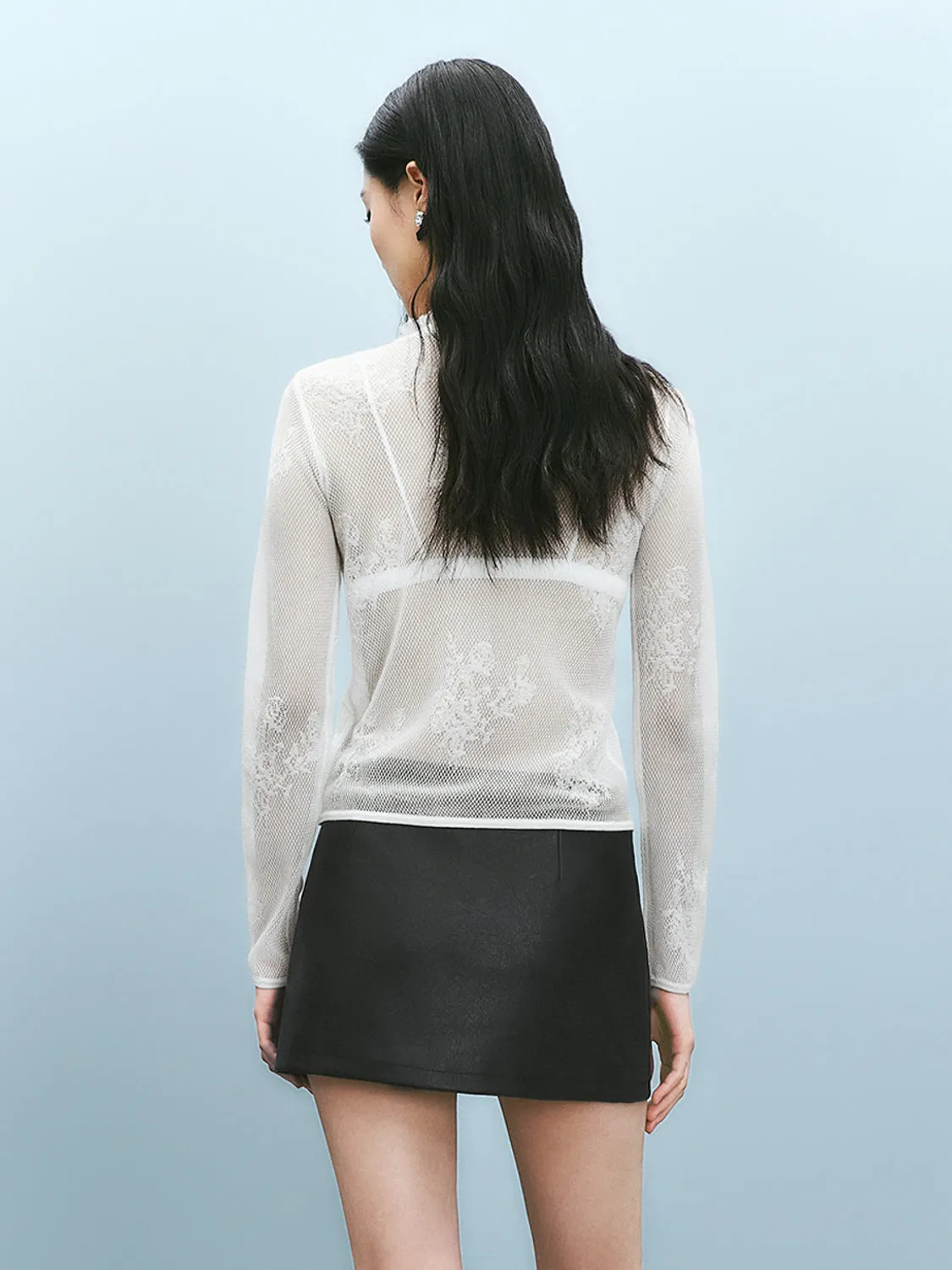Sheer Knitted T-Shirts sold by Urban Revivo product image thumbnail 2