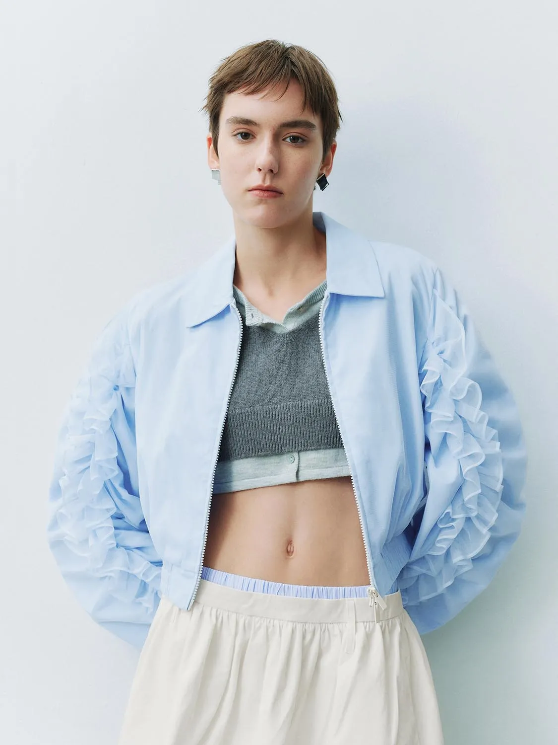 Loose Cropped Jackets sold by Urban Revivo