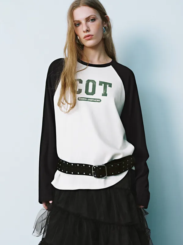 Raglan Sleeve Loose T-Shirts sold by Urban Revivo