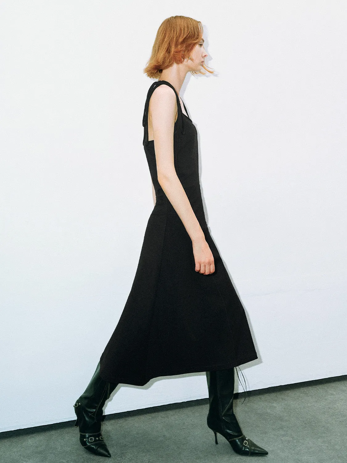 Square-cut Collar Skinny A-Line Cami Dress sold by Urban Revivo product image thumbnail 3