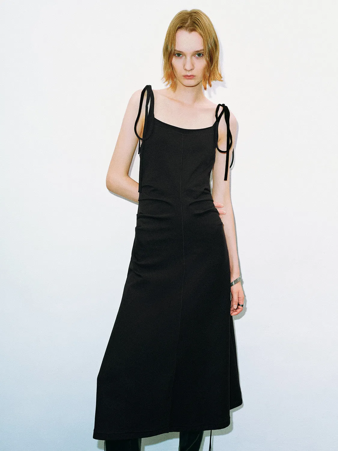 Square-cut Collar Skinny A-Line Cami Dress sold by Urban Revivo product image thumbnail 5