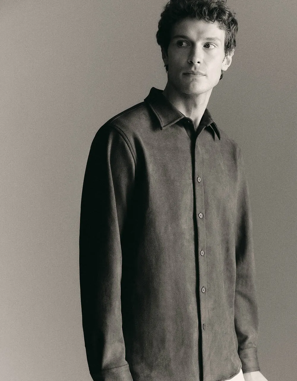 Button Up Vegan Leather Shirt sold by Urban Revivo product image thumbnail 2