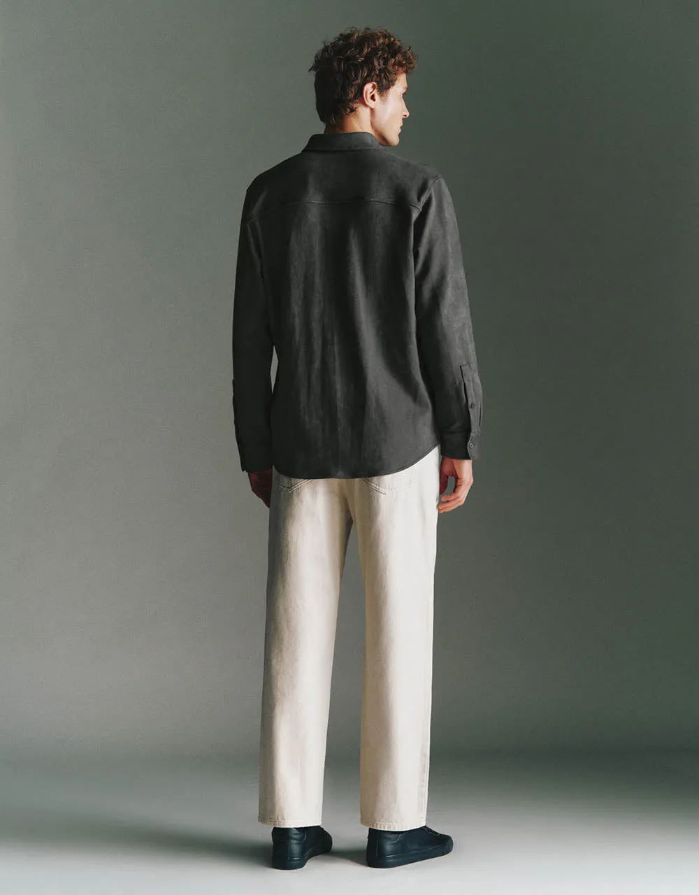 Button Up Vegan Leather Shirt sold by Urban Revivo product image thumbnail 3
