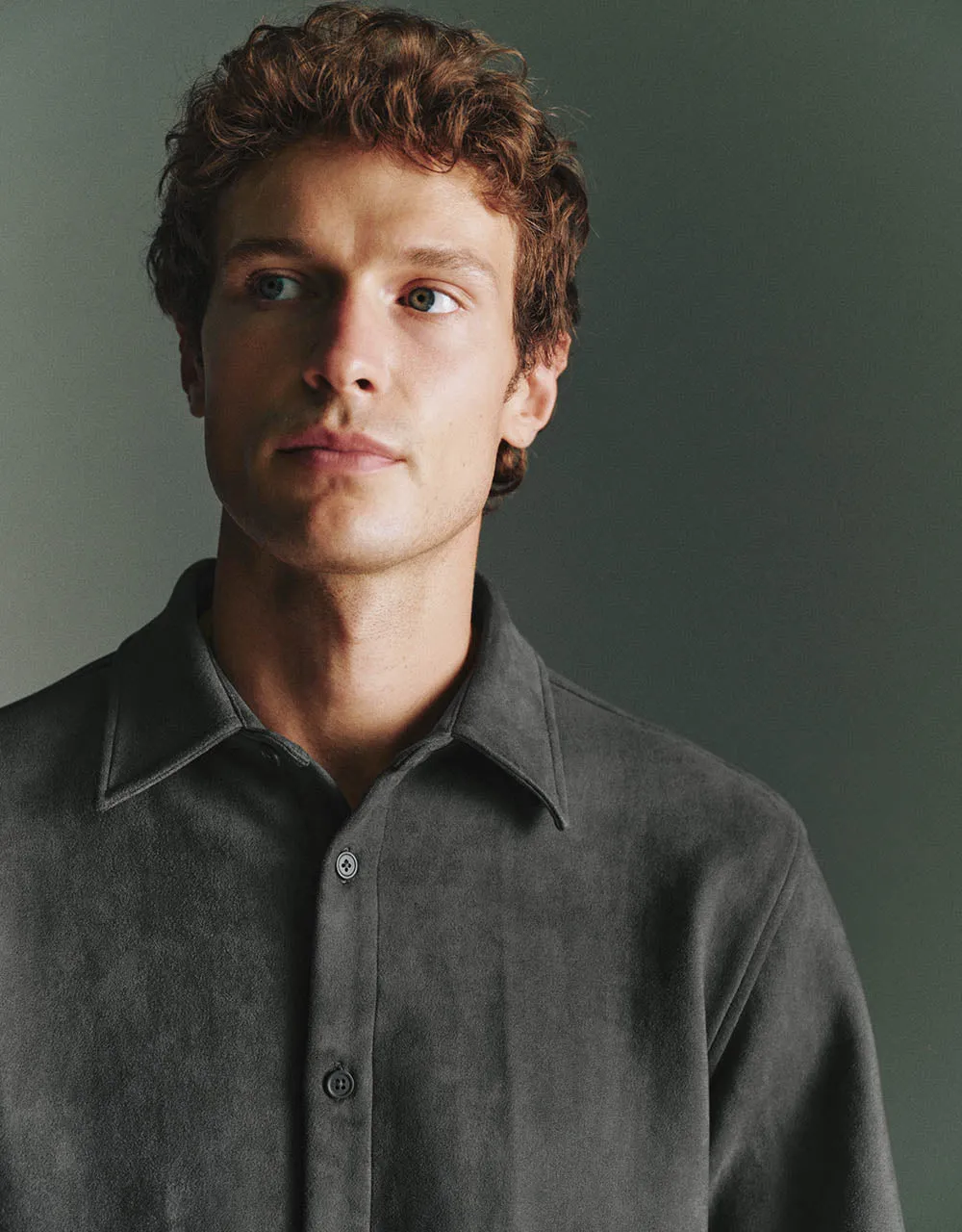 Button Up Vegan Leather Shirt sold by Urban Revivo product image thumbnail 4