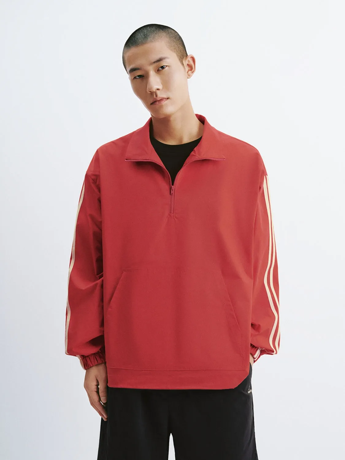 Zip Half Placket Overhead Shirt sold by Urban Revivo