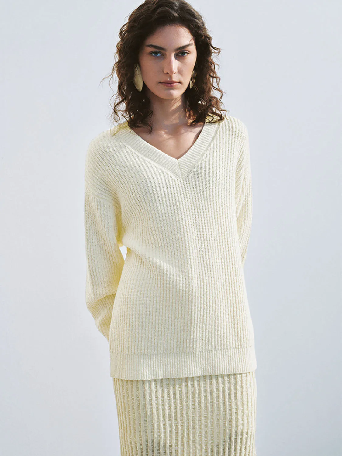 V-Neck Knitted T-Shirts sold by Urban Revivo