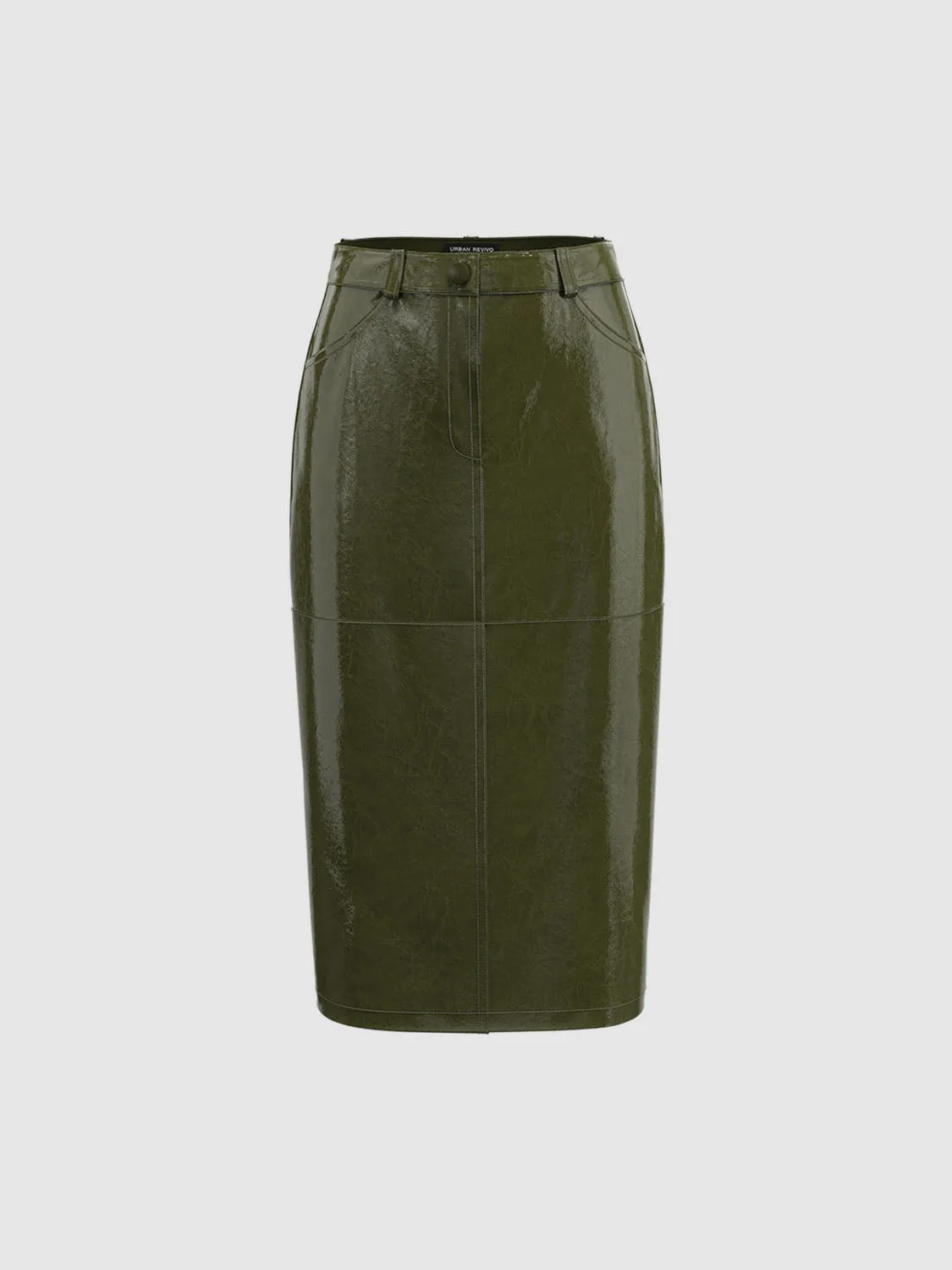 Vegan Leather Straight Skirts sold by Urban Revivo