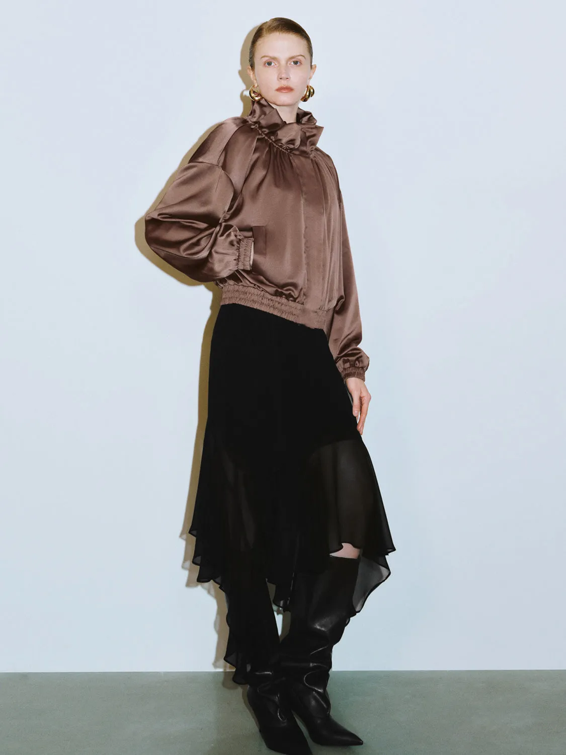 Ruffled Collar Jackets sold by Urban Revivo product image thumbnail 5