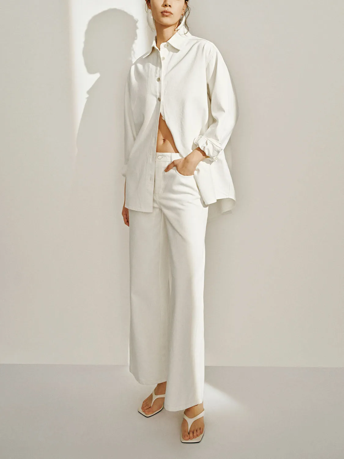 Oversized Denim Shirts sold by Urban Revivo product image thumbnail 4